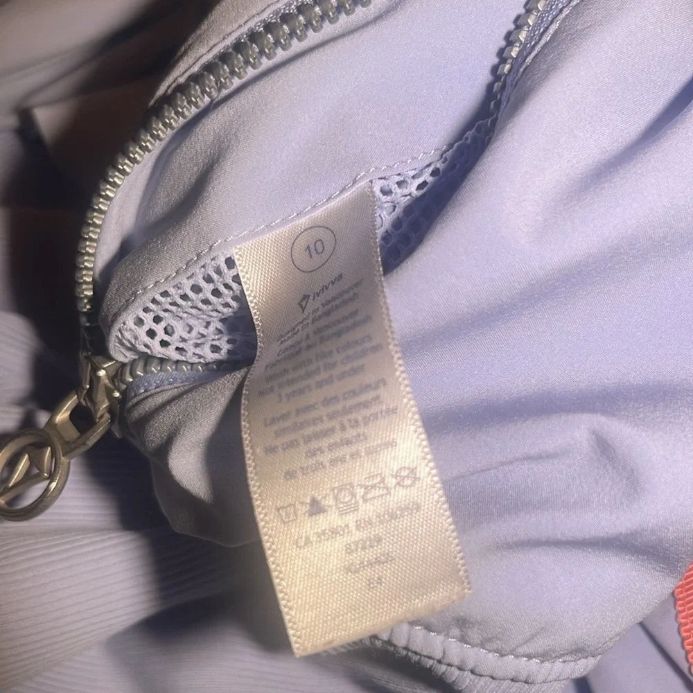 Ivivva by Lululemon Light Purple Zip-Up Jacket size 10